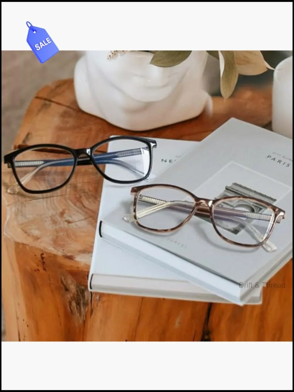 Vintage Square TR90 Blue Light Blocking Reading Glasses for Women, Computer
